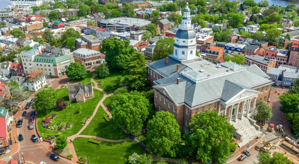Annapolis Maryland and statehouse Annapolis Maryland and statehouse